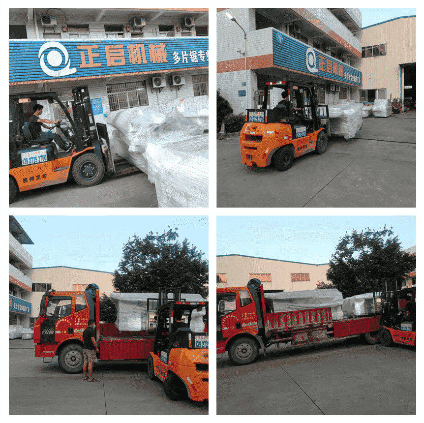 2021年6月18日發(fā)往江蘇無(wú)錫市宜興市-ZQ2400型木板齊頭分?jǐn)噤?自動(dòng)分片上料架