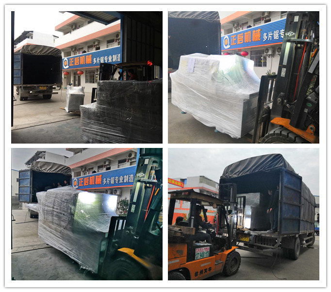 2018年12月發(fā)往廣西省梧州岑溪市--ZQ250型雙排鏈原木多片鋸、ZQ100型方木多片鋸、清邊機(jī)