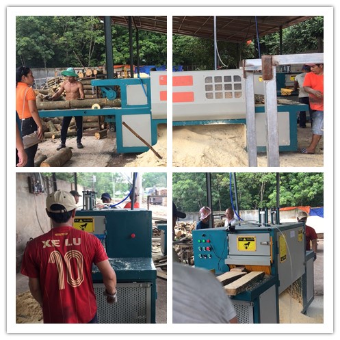 2018年7月越南原木多片鋸、方木多片鋸現場工作圖