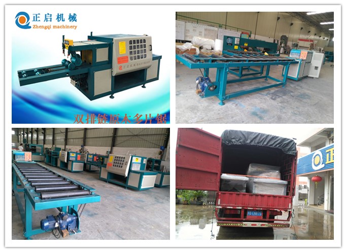 2018年6月發往韶關--雙排鏈原木多片鋸、進料架、出料架