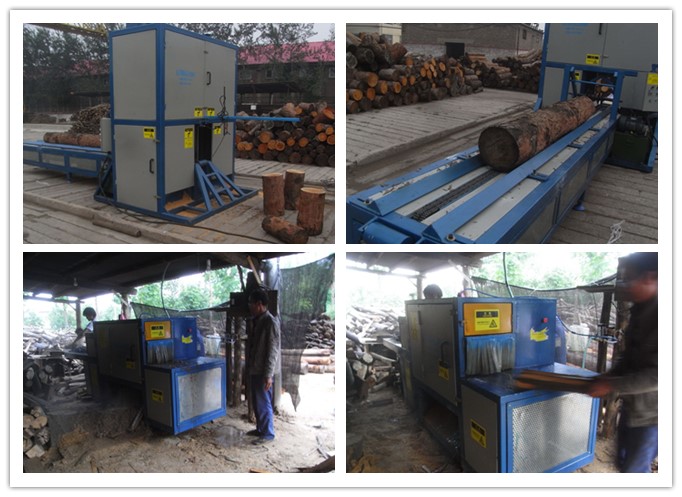 山西長治--原木截斷機、原木多片鋸工作圖