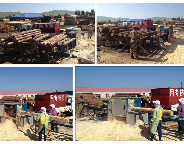 原木多片鋸250型--滿洲里加工現(xiàn)場-正啟機(jī)械