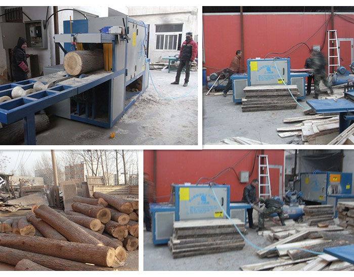 原木多片鋸-多片鋸-圓木多片鋸-河南鄭州市400型機(jī)加工現(xiàn)場