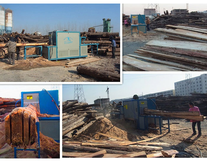 原木多片鋸-多片鋸-圓木多片鋸-江蘇宿遷400型機(jī)加工現(xiàn)場